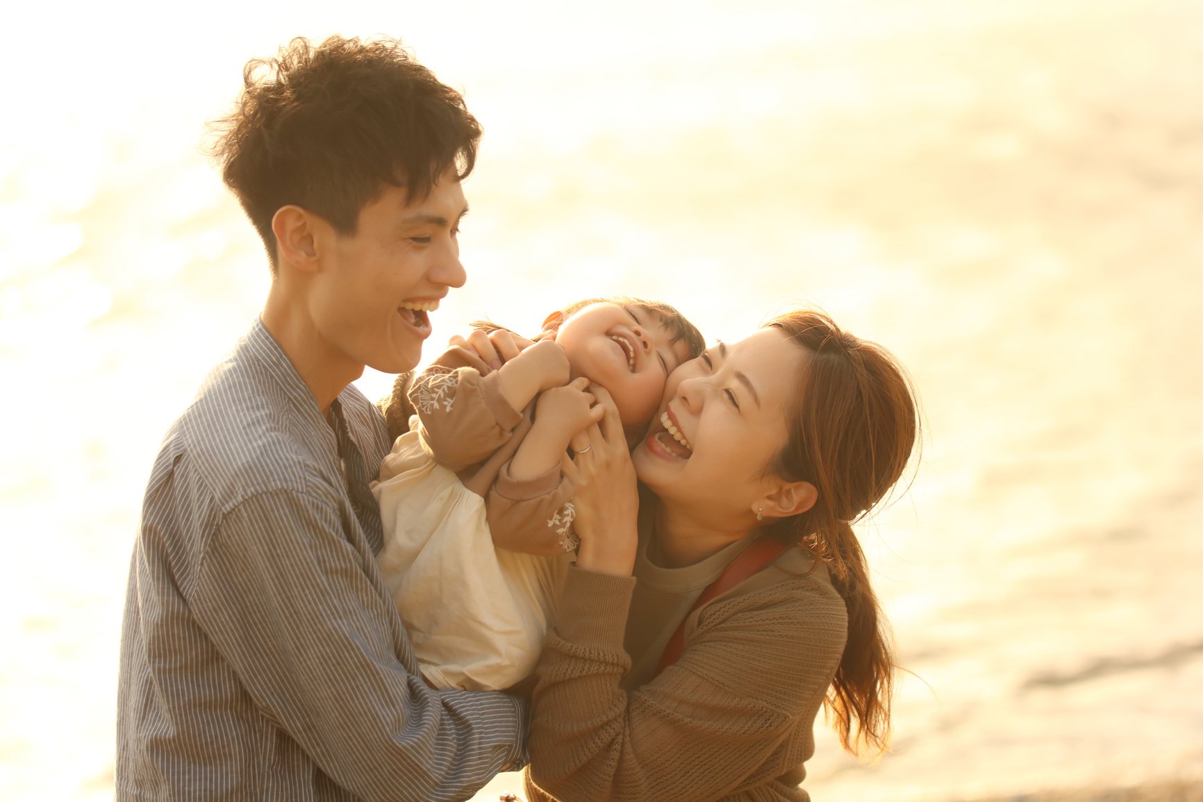 Parent and child with a smile